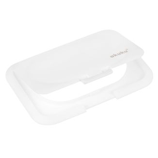 Akuku, wielorazowe wieczko do chusteczek nawilżanych, uniwersalne, białe, 1 sztuka - zdjęcie produktu