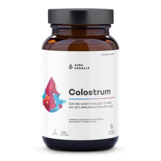 Aura Herbals Colostrum 500 mg, smak słodka malina, 66 g Aura Herbals Colostrum 500 mg, smak słodka malina, 66 g - zdjęcie produktu