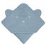 Lionelo Muslin Hooded Towel, ręcznik kąpielowy z kapturkiem, Grey Sky, 80 x 80 cm - miniaturka 2 zdjęcia produktu