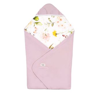 Lionelo Travel Swaddle Blanket, otulacz do fotelika, Pink Flower, 90 x 90 cm Lionelo Travel Swaddle Blanket, otulacz do fotelika, Pink Flower, 90 x 90 cm - zdjęcie produktu