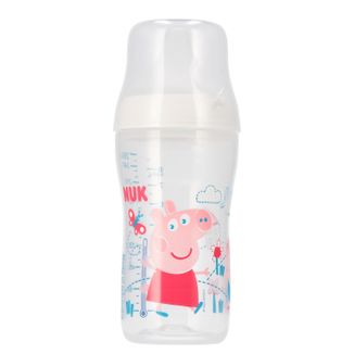 NUK Perfect Match, butelka antykolkowa ze smoczkiem silikonowym, rozmiar M, Świnka Peppa, od 3 miesiąca, 260 ml - zdjęcie produktu