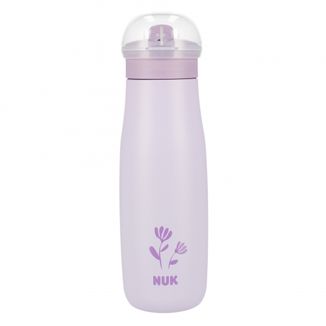 NUK Mini-Me Flip, kubek stalowy z ustnikiem 2w1, fioletowy, kwiat, od 12 miesiąca, 500 ml NUK Mini-Me Flip, kubek stalowy z ustnikiem 2w1, fioletowy, kwiat, od 12 miesiąca, 500 ml - zdjęcie produktu