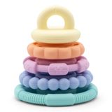 Jellystone Designs, gryzak silikonowy, mała wieża, pastelowy, od 3 miesiąca, 1 sztuka - miniaturka zdjęcia produktu