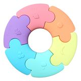 Jellystone Designs, pierwsze puzzle sensoryczne, kółko, pastelowe, 6 elementów - miniaturka zdjęcia produktu