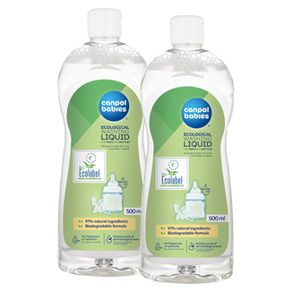 Zestaw Canpol Babies, płyn do mycia butelek i smoczków, hipoalergiczny, 2 x 500 ml Zestaw Canpol Babies, płyn do mycia butelek i smoczków, hipoalergiczny, 2 x 500 ml - zdjęcie produktu