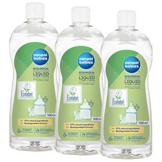 Zestaw Canpol Babies, płyn do mycia butelek i smoczków, hipoalergiczny, 3 x 500 ml Zestaw Canpol Babies, płyn do mycia butelek i smoczków, hipoalergiczny, 3 x 500 ml - zdjęcie produktu