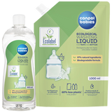 Zestaw Canpol Babies, płyn do mycia butelek i smoczków, hipoalergiczny, 500 ml + ekologiczny płyn do mycia butelek, zapas, 1 l - miniaturka zdjęcia produktu