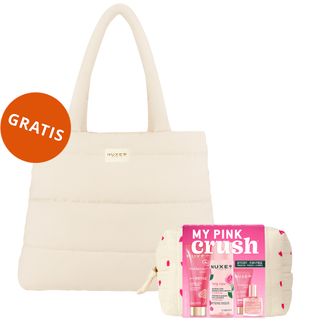 Zestaw Nuxe My Pink Crush, maska, 75 ml + woda micelarna, 100 ml + krem, 15 ml + Or Florale suchy olejek, 10 ml + kosmetyczka + torba gratis Zestaw Nuxe My Pink Crush, maska, 75 ml + woda micelarna, 100 ml + krem, 15 ml + Or Florale suchy olejek, 10 ml + kosmetyczka + torba gratis - zdjęcie produktu