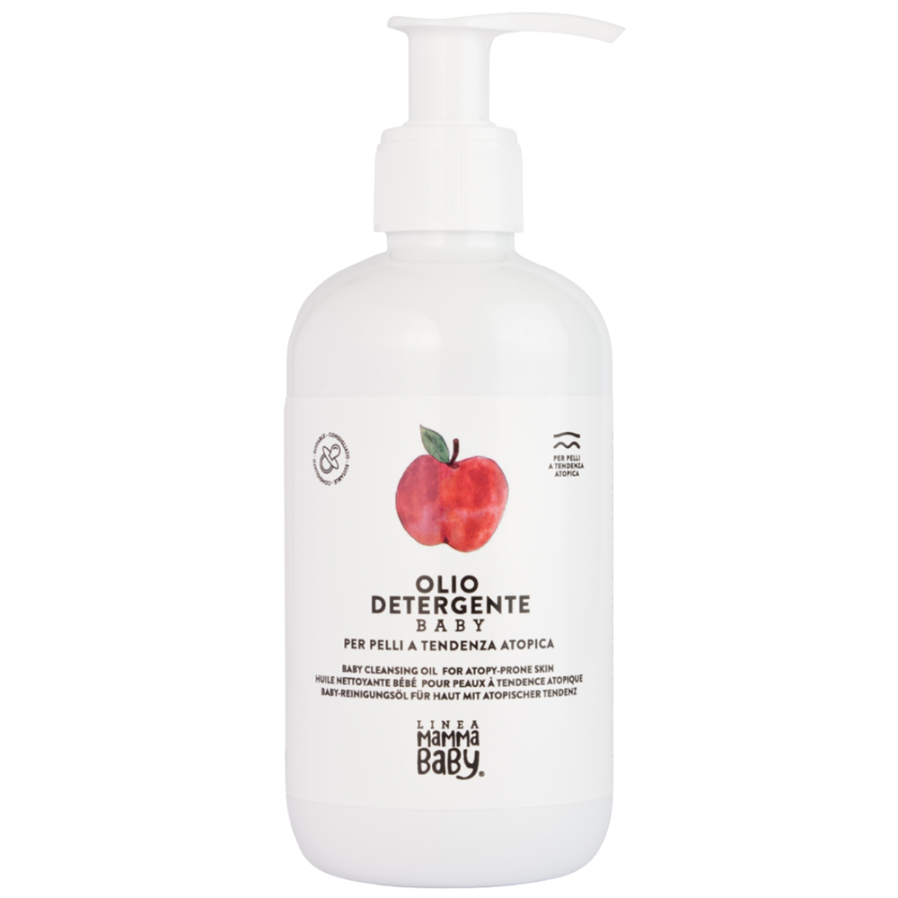 Linea Mammababy Linea MammaBaby, olejek oczyszczający dla dzieci i niemowląt Vincenzino, do skóry skłonnej do atopii, od urodzenia, 250 ml