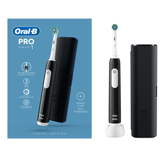 Oral-B Pro Series 1, szczoteczka elektryczna, czarna + etui - zdjęcie produktu