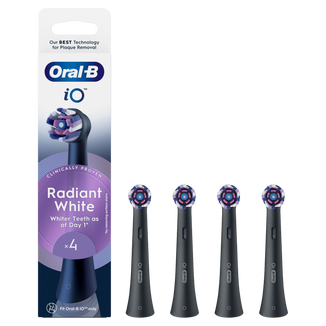 Oral-B iO Radiant White, końcówki wymienne do szczoteczki magnetycznej, czarne, 4 sztuki - zdjęcie produktu