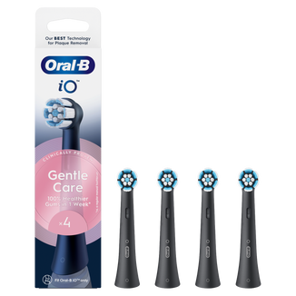 Oral-B iO Gentle Care, końcówki wymienne do szczoteczki magnetycznej, czarne, 4 sztuki - zdjęcie produktu