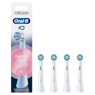 Oral-B iO Gentle Care, końcówki wymienne do szczoteczki magnetycznej, białe, 4 sztuki - zdjęcie produktu
