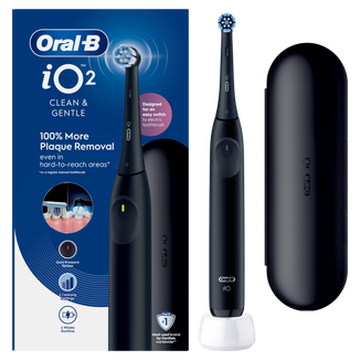 Oral-B iO 2, szczoteczka magnetyczna, czarna + etui - zdjęcie produktu