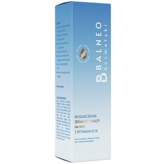 Balneokosmetyki, biosiarczkowe serum do twarzy z retinalem 0,1% na noc, 30 ml - zdjęcie produktu