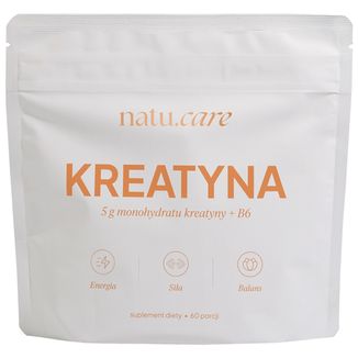 Natu.Care Kreatyna + B6, bezsmakowa, 300 g Natu.Care Kreatyna + B6, bezsmakowa, 300 g - zdjęcie produktu