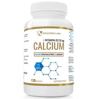 Progress Labs Calcium + Witamina D3 2000 IU, 120 kapsułek - zdjęcie produktu