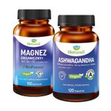 Zestaw Naturell Magnez Organiczny+, 100 kapsułek + Ashwagandha, 120 tabletek - miniaturka zdjęcia produktu