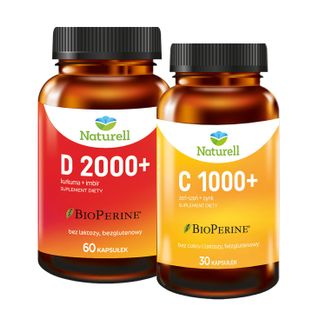 Zestaw Naturell D 2000+, 60 kapsułek + Naturell C 1000+, 30 kapsułek - zdjęcie produktu