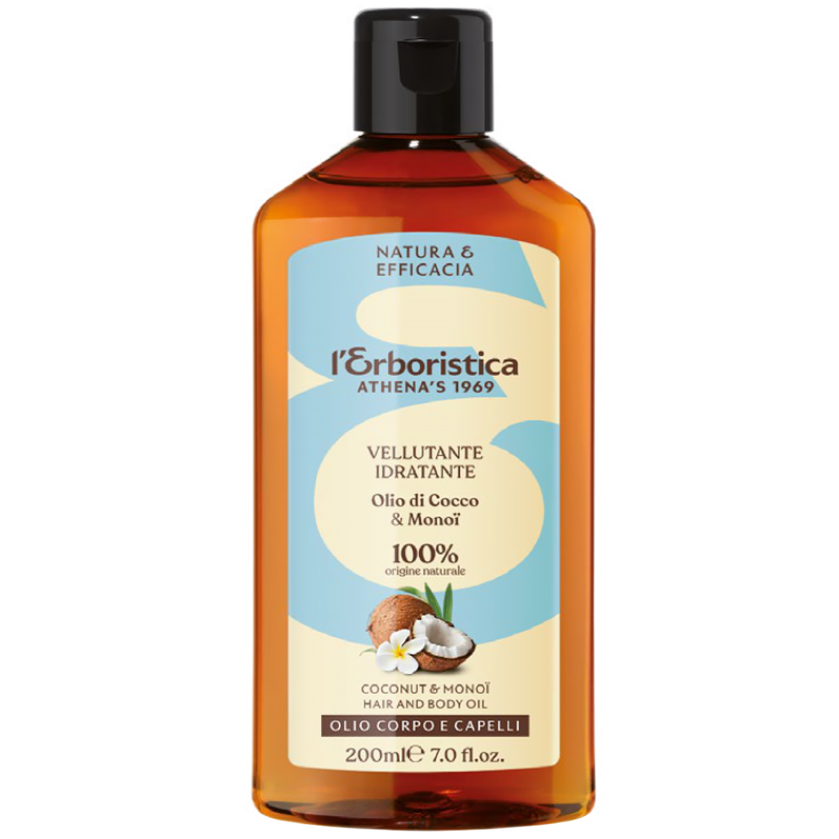 l'Erboristica L'Erboristica Kokos & Monoi, czysty olejek do ciała i włosów, 200 ml — Składniki i ocena