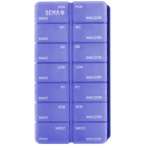 SEMA Protect, kasetka do leków tygodniowa, dwukomorowa, granatowa - miniaturka zdjęcia produktu