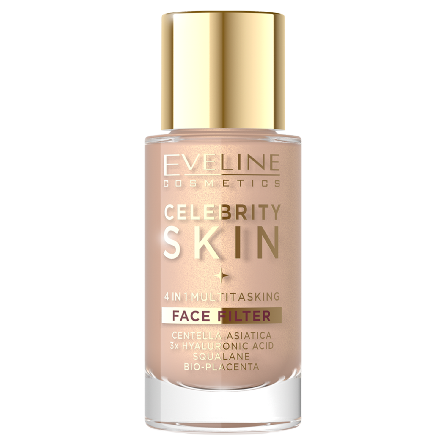 Nieznana Eveline Cosmetics Celebrity Skin, wielofunkcyjna baza do twarzy Glow Booster, 02N Universal Tan, 30 ml