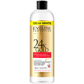 Eveline Cosmetics Luksusowy przeciwzmarszczkowy płyn micelarny 24k Gold 8w1, 500 ml - zdjęcie produktu