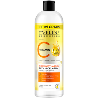 Eveline Cosmetics Rozświetlający płyn micelarny Vitamin C 3w1, 500 ml - zdjęcie produktu
