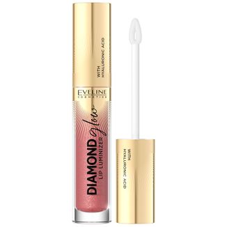 Eveline Cosmetics Diamond Glow Lip Luminizer, błyszczyk z kwasem hialuronowym, nr 15, 4,5 ml - zdjęcie produktu