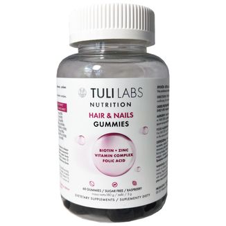 Tuli Labs Hair & Nails Gummies, żelki, smak malinowy, 60 sztuk - zdjęcie produktu