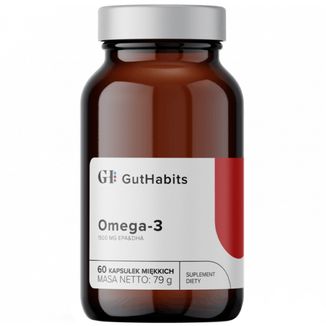 GutHabits Omega-3, 60 kapsułek miękkich GutHabits Omega-3, 60 kapsułek miękkich - zdjęcie produktu
