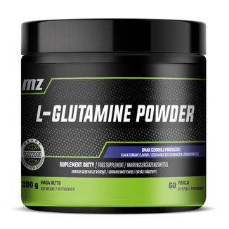 MZ-Store L-Glutamine Powder, L-glutamina, smak czarnej porzeczki, 300 g - zdjęcie produktu