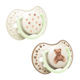 Lovi, smoczek uspokajający, 6-18 miesięcy, silikonowy, dynamiczny, Teddy Love, 2 sztuki - miniaturka zdjęcia produktu
