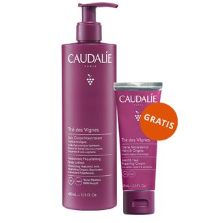 Caudalie The des Vignes, nawilżający balsam do ciała z kwasem hialuronowym, 400 ml + regenerujący krem do rąk i paznokci, 75 ml gratis - zdjęcie produktu