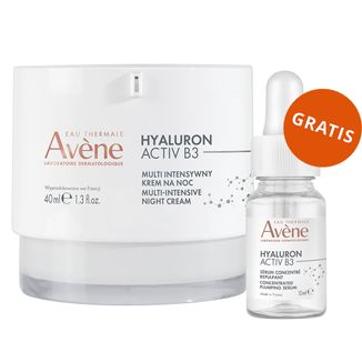 Avene Hyaluron Activ B3, multi intensywny krem na zmarszczki, na noc, 40 ml + wypełniające serum do twarzy, 10 ml gratis - zdjęcie produktu