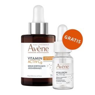 Avene Vitamin Activ Cg, serum korygująco-rozjaśniające, 30 ml + wypełniające serum do twarzy, 10 ml gratis - zdjęcie produktu