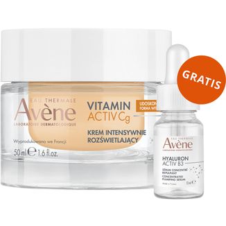 Avene Vitamin Activ Cg, krem intensywnie rozświetlający, 50 ml + wypełniające serum do twarzy, 10 ml gratis - zdjęcie produktu