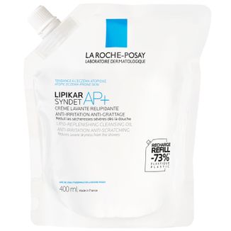 La Roche-Posay Lipikar Syndet AP+, krem myjący do ciała uzupełniający poziom lipidów, od urodzenia, zapas, 400 ml - zdjęcie produktu