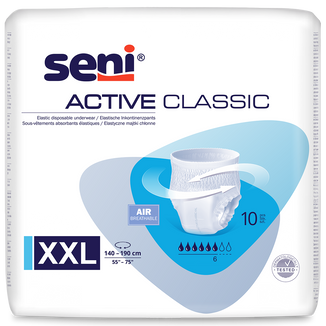 Seni Active Classic, majtki chłonne, XXL, 140-190 cm, 10 sztuk - zdjęcie produktu
