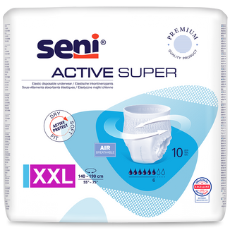 Seni Active Super, majtki chłonne, XXL, 140-190 cm, 10 sztuk - zdjęcie produktu
