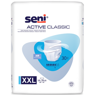Seni Active Classic, majtki chłonne, XXL, 140-190 cm, 30 sztuk - zdjęcie produktu