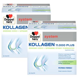 Zestaw Doppelherz system Kollagen 11000 Plus, 2 x 30 ampułek - zdjęcie produktu