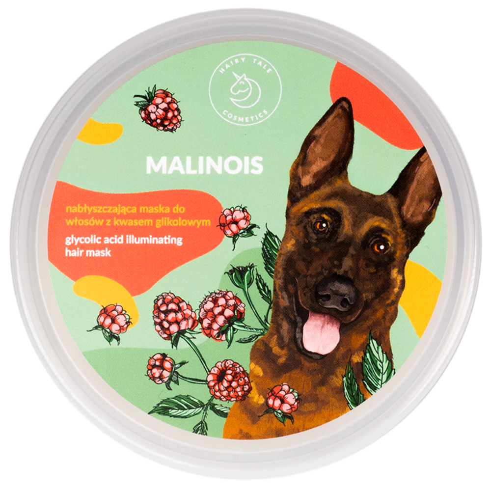 Hairy Tale Cosmetics Malinois, glanzgebend Haarmaske mit Säure mit Glykolsäure, 200 ml