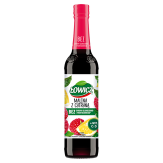 Łowicz Malina z Cytryną, syrop, 400 ml KRÓTKA DATA - zdjęcie produktu