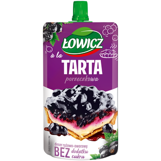 Łowicz Tarta Porzeczkowa, deser ryżowo-owocowy, bez dodatku cukru, 100 g - zdjęcie produktu