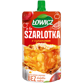 Łowicz Szarlotka z Cynamonem, deser ryżowo-owocowy, bez dodatku cukru, 100 g - zdjęcie produktu