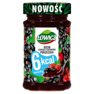 Łowicz Dżem czarna i czerwona porzeczka 6 kcal, 200 g - zdjęcie produktu