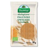 Ekowital Paluszki owsiane, pełnoziarniste, z kurkumą, 50 g KRÓTKA DATA - miniaturka zdjęcia produktu