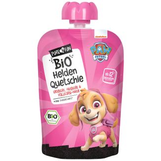 Pure&Fun Przecier truskawka-malina z owsem, ekologiczny, Psi Patrol Skye, 100 g - zdjęcie produktu