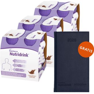 Zestaw Nutridrink, preparat odżywczy, smak czekoladowy, 12 x 125 ml + kalendarz książkowy na 2026 rok gratis - zdjęcie produktu